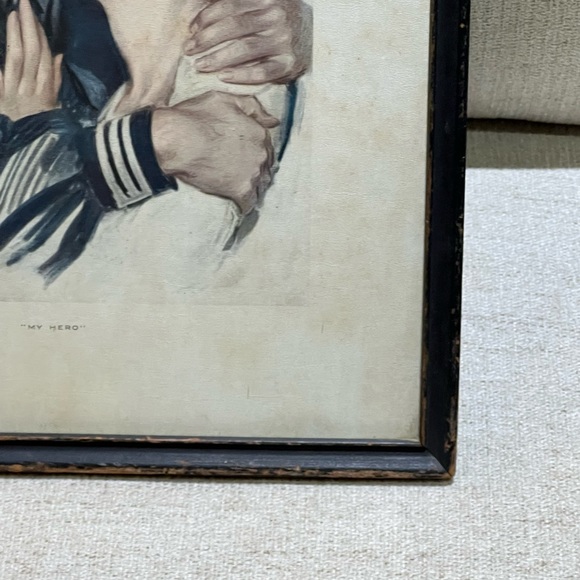 Vintage Harrison Fisher My Hero Framed Print - Picture 5 of 9